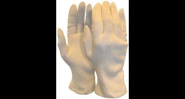 Interlock handschoen, herenmaat (200 grams) écru - 12 paar maat XL/10