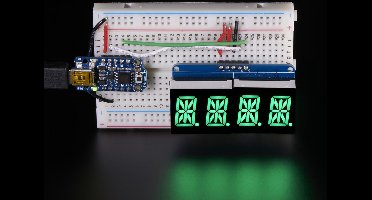 Quad Alphanumeric Display - Pure Green 0.54 inch Digits w/ Backpack Adafruit 2160