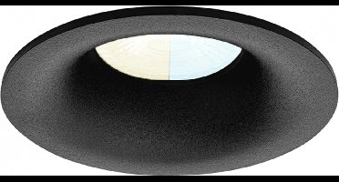 Inbouwspot Remco met Philips HUE White Ambiance - inbouw spot - Zwart - rond verdiepte spot - Voor binnen / woonkamer / keuken / slaapkamer - IP20 - GU10 - Buitendiameter: 82MM - boorgat: 70-74MM - min. Inbouwdiepte: 80MM