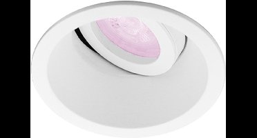 Inbouwspot Enno met Philips HUE White and Color - Voor binnen / woonkamer / keuken / slaapkamer - inbouwspot - Wit - rond verdiepte spot - IP20 - GU10 - Buitendiameter: 93MM - boorgat: 80MM - min. Inbouwdiepte: 90MM
