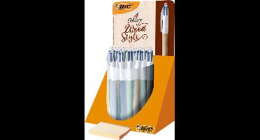 Balpen bic 4kleuren wood m assorti | 30 stuks