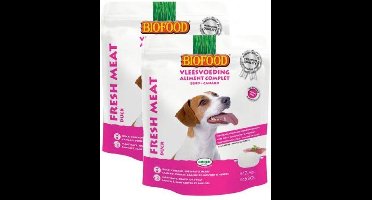 2x630gr Biofood vleesvoeding eend hondenvoer