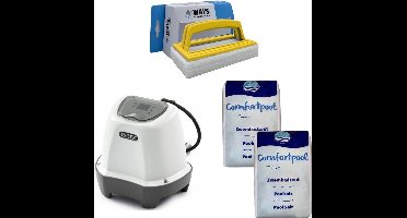 Intex - Zoutwatersysteem 26662GS & Zwembadzout 40 kg & WAYS Scrubborstel