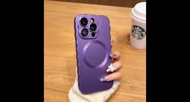 Shockproof Hoesje Paars - Geschikt iPhone 11 - Met Magneetring en Camera Protectors - Super Stevige Ultra TPU Case - Siliconen Soft Touch - Magneet Compatible