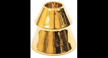 Housevitamin Lighten Up - Set van 2 Theelichthouders  - h 10 cm - Zwart/ Koper