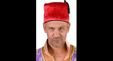 Magic By Freddy's - 1001 Nacht & Arabisch & Midden-Oosten Kostuum - Marokkaanse Hoed Fez - Rood - Carnavalskleding - Verkleedkleding