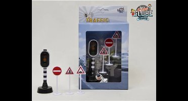 Kids Globe Traffic Verkeerslicht + 3 Borden
