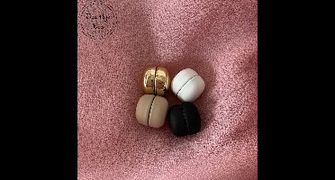 New Age Devi - Hoofddoek Magneet - Hijab accessoires - Gum Zwart(2 paar)