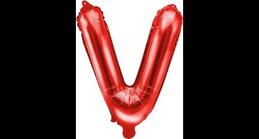 Folieballon letter V - 35cm rood