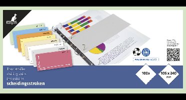 Kangaro scheidingsstrook - 2-gaats - 240x105mm - 180 grams - groen - 100 stuks - 07070-01