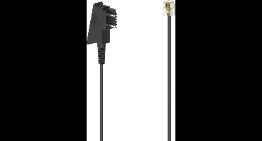 Hama Telefoon (analoog) Aansluitkabel [1x TST-stekker - 1x RJ12-stekker 6p6c] Zwart