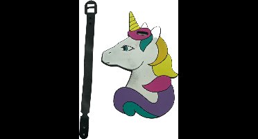 Eenhoorn bagagelabel voor koffer - 11 x 9 cm - Op Reis - Unicorn