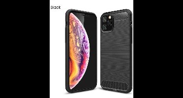 Ntech hoesje Hoesje Brushed TPU - Geschikt voor iPhone 11 Pro Max - Matt Zwart