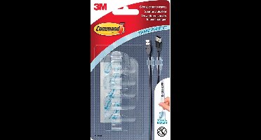 Bevestigingsstrip Command 4 kabelclips rond