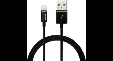 Leitz Lightning naar USB Kabel - 30cm - MFI gecertificeerd door Apple (geschikt voor iPhone - iPad - Ipod met lightning aansluiting) - zwart