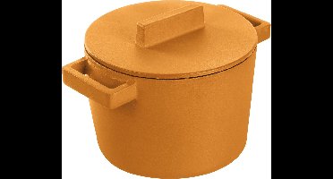 Sambonet - Gietijzer Braadpan Geel - 16 cm incl deksel