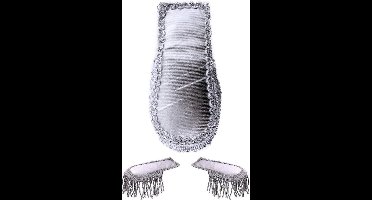 6x Epaulette zilver per paar met velcro