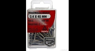 Deltafix spijkers 2,4 x 45 mm - RVS - bolkop