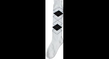 Excellent Kniekous - Speciaal gemaakt voor de ruiter - Sterk, elastisch en comfortabel - Extra binnenbekleding voor tenen, hiel en bal - Wit/Zwart geblokt - Maat 43-46