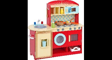 Mentari Speelkeuken rood incl accessoires