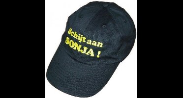 Benza - Katoenen geborduurde katoenen baseball cap, pet: Schijt aan Sonja!