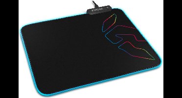Gaming Muismat Met Ledverlichting Krom Knout RGB (32 x 27 x 0,3 cm) Zwart