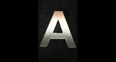 Inox huisnummer - letter A