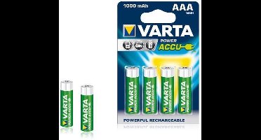 Varta Power Accu NiMH-batterij AAA Micro 1000 mAh 4-pack