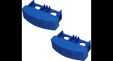 Solide laddervoet / ladderdop 80 mm blauw - Per 2 stuks
