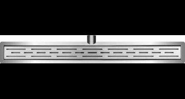 Wiesbaden RVS douchegoot - Met flens en RVS sifon + filter - 60 x 7 cm