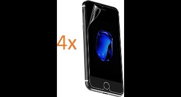 4x Screenprotector geschikt voor Apple iPhone 7+ / 7 Plus - Glas PET Folie Screen protector Transparant 0.2mm 9H (Full Screen Protector)