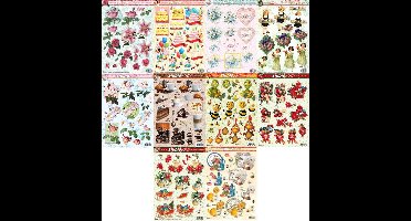 10x 3DA4 Knipvellen - Voor elk wat wils - Maak kaarten en scrapbook