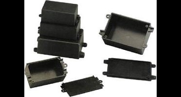 BEHUIZINGEN MET MONTAGEGATEN EN KABELUITSPARINGEN - ZWART 65 x 38 x 27mm (G1013)