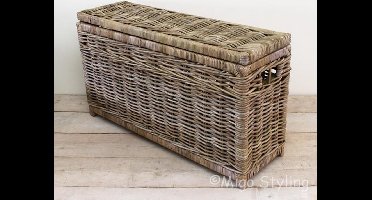 Hoge opbergmand-95x30xH55-Riet-Rotan