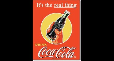 Metalen Coca-Cola Wandbord 'It's the real thing'