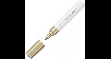 Pilot Pintor Gouden Verfstift - Medium marker met 1,4mm schrijfbreedte - Inkt op waterbasis - Dekt op elk oppervlak, zelfs de donkerste - Teken, kleur, versier, markeer, schrijf, kalligrafeer…
