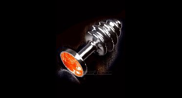 Dolce Piccante Buttplug Jewellery Small Silver Ribbed Orange - zilverkleurig