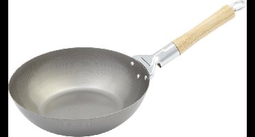 Cookinglife Wokpan Voccelli - Plaatstaal - ø 25 cm - zonder anti-aanbaklaag