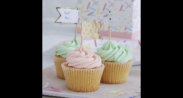 Cupcake versiering - Polka Dot (10 stuks)