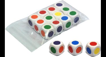 Kleurdobbelstenen, 16 mm ( paars )