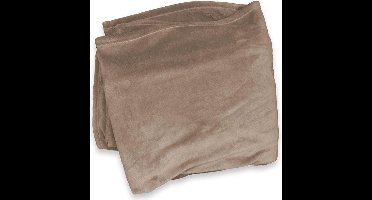 Unique Living Enzo - Fleece polyester - Plaid - 130x180 cm - Warm Taupe