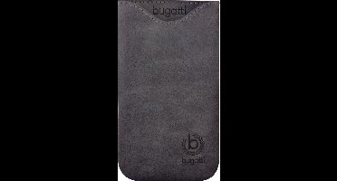 Bugatti Leather Case Hoes - Maat SL - Steel Silver