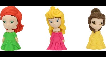 Disney Princess 4-delige 3D Gummen Set voor Meisjes - 5x2x2cm - 4 Stuks