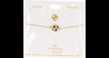 Depesche armband voetbal gold plated voor kinderen - vriendschapsarmband.