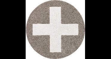 Lifetime Kidsrooms Vloerkleed rond - Grey X, 3D Effect