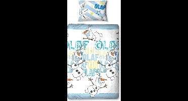 Disney Frozen Olaf - Dekbedovertrek - 135x200 cm - Wit