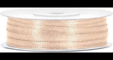 Partydeco - Satijn lint cream 3mm/rol 50m