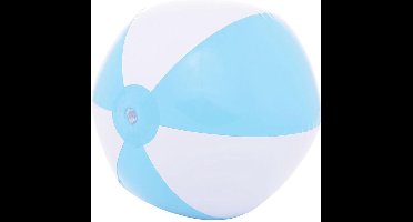 Benza Opblaasbare Strandbal Lichtblauw/Wit 25 cm