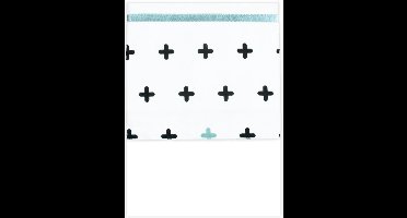 Briljant Baby - Wieglaken katoen - 75 x 100 cm zwart/jade - dessin Crizzz Crozzz