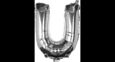 Ginger Ray Pick & Mix - Folieballon letter U - zilver